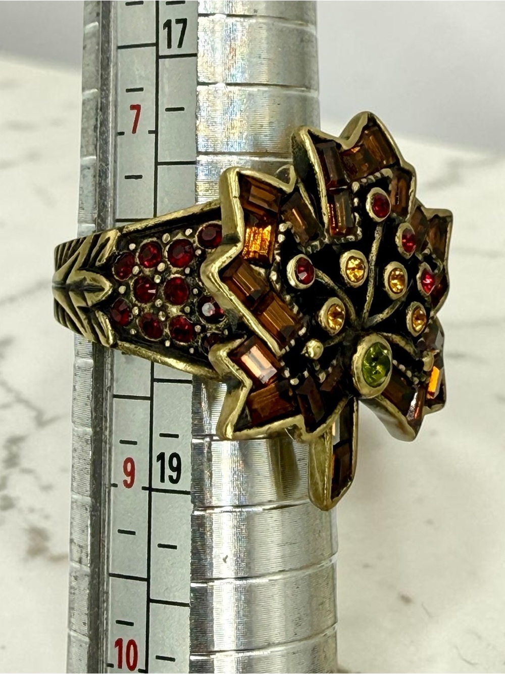 Vintage Heidi Daus “Forever Autumn” Ring size 8 - Picture 15 of 16